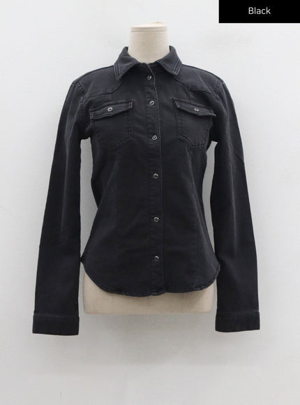 Button Denim Shirt CD09