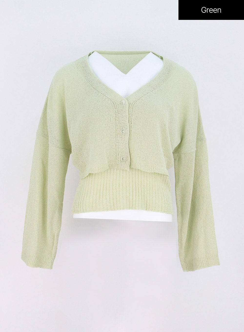 Mesh Top And Cardigan Set OY317