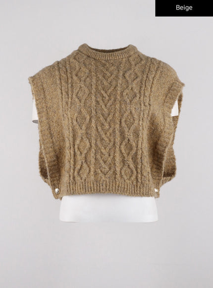 recycled-polyester-cable-knit-sweater-vest-cd314