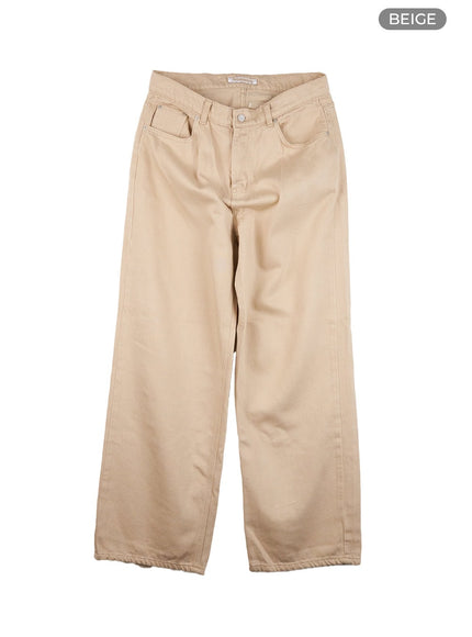 rayon-solid-wide-leg-pants-co410 / Beige