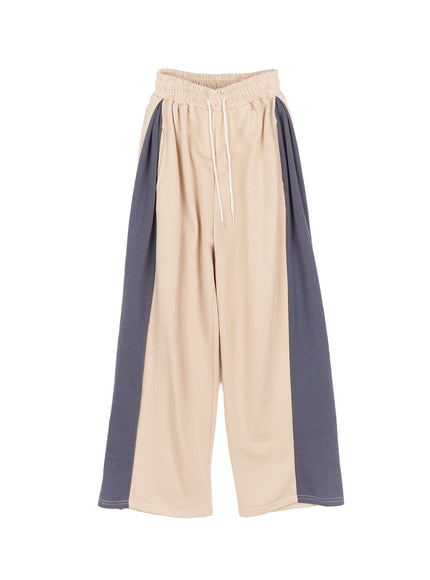 two-tone-wide-leg-sweatpants-cm514 / Beige