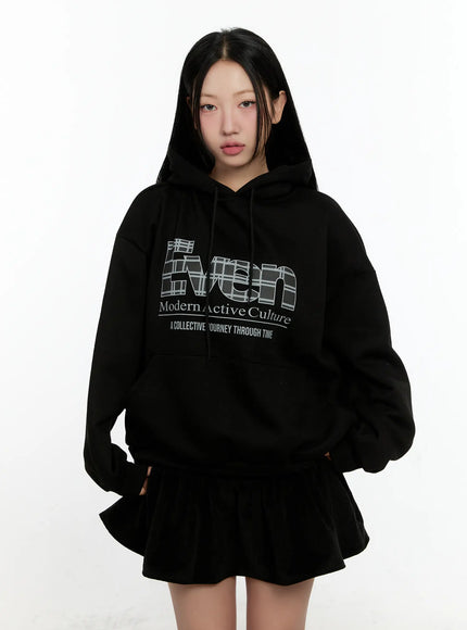 cozy-graphic-hoodie-cn506 / Black