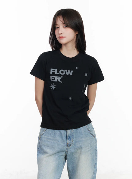 Graphic Print Crewneck T-Shirt CM527