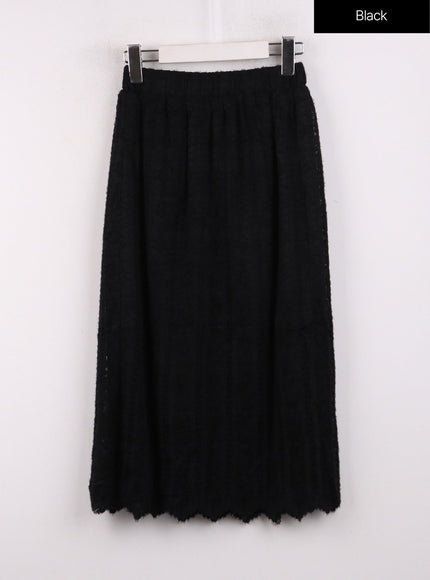 long-laced-skirt-oj425 / Black