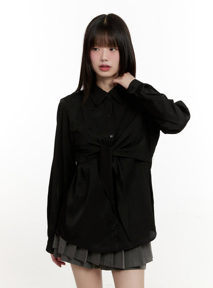 Wrap Collared Blouse Shirt CM513