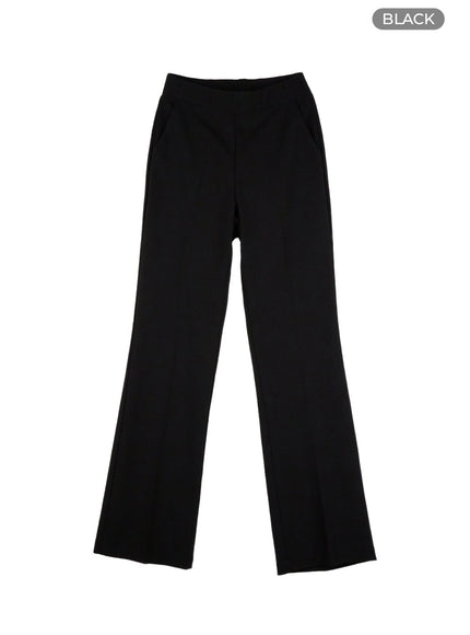 solid-tailored-pants-ol416 / Black