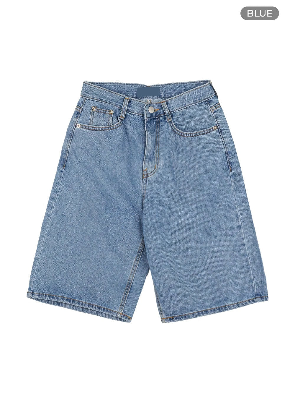basic-wide-leg-jorts-ol401 / Blue