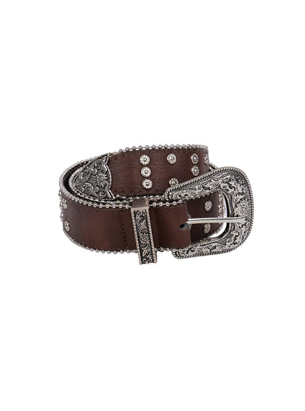 vintage-cowgirl-buckle-belt-cf525 / Brown