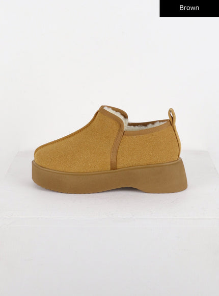 suede-platform-loafers-cd318 / Brown