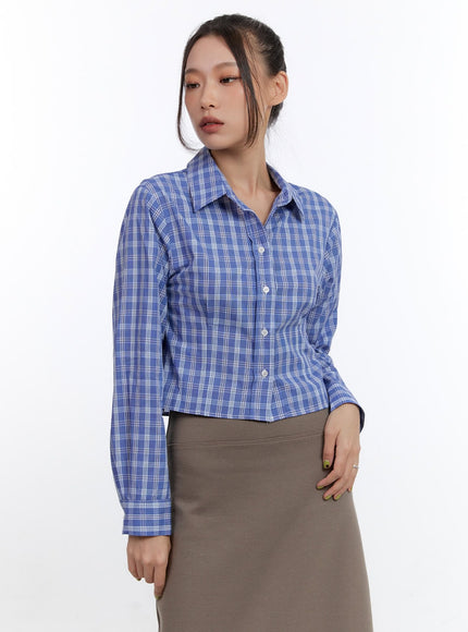 cotton-pintuck-crop-shirt-cn401 / Check