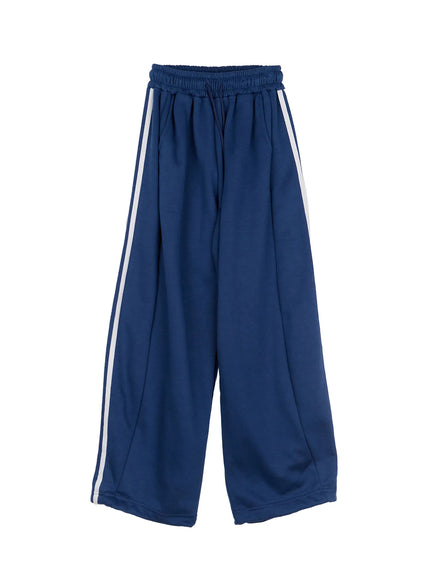 cozy-wide-leg-track-sweatpants-cn512 / Dark blue