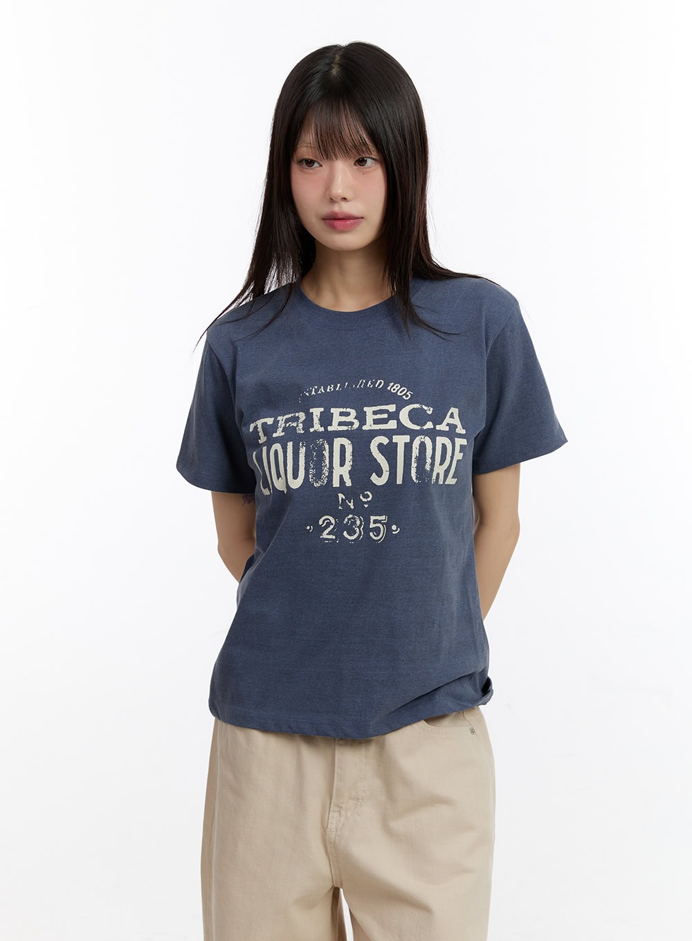 urban-casual-graphic-top-ca509 / Dark blue