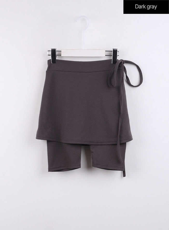 basic-layered-leggings-shorts-cj424 / Dark gray