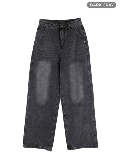 light-washed-baggy-jeans-om408 / Dark gray