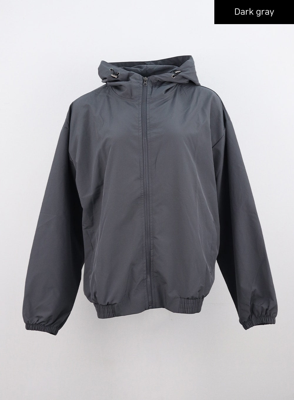 loose-fit-zip-up-jacket-co327 / Dark gray