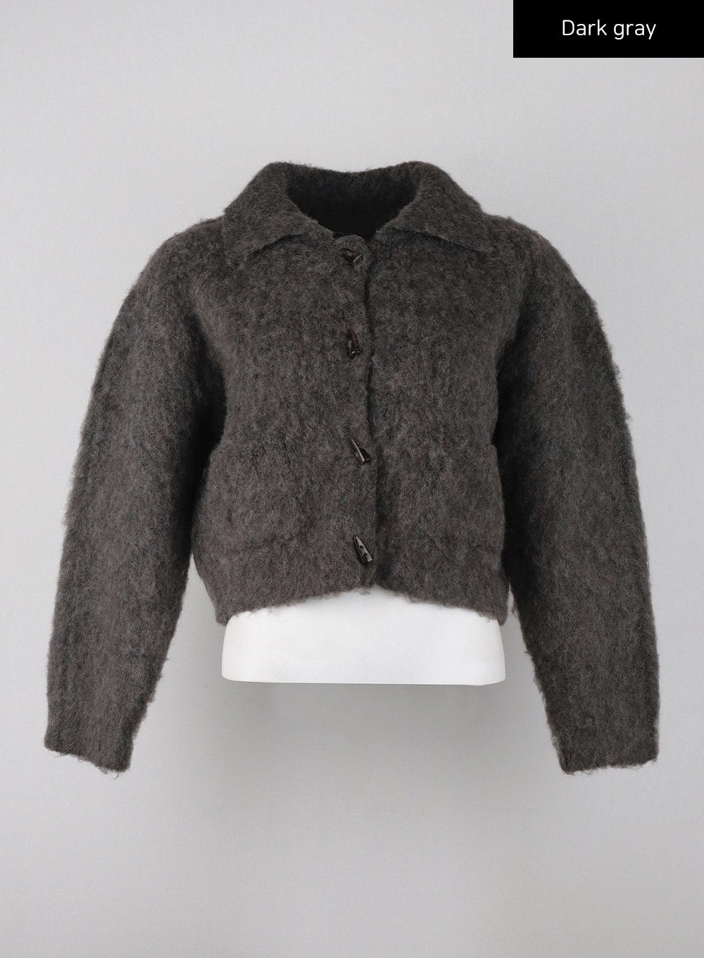 soft-knit-crop-cardigan-cd329 / Dark gray