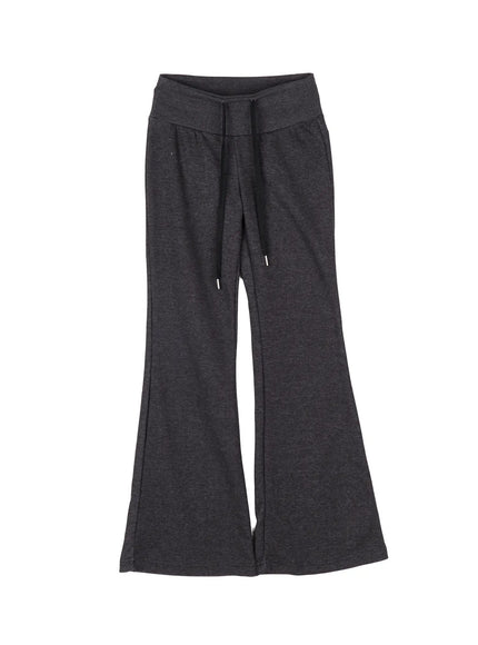 high-waisted-bootcut-lounge-pants-cy518 / Dark gray