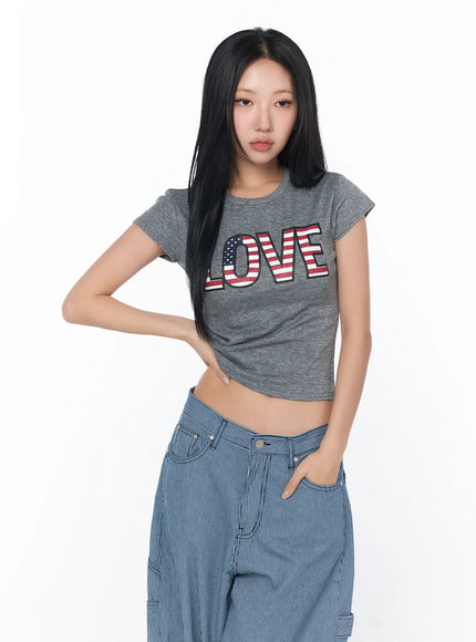 love-graphic-t-shirt-cy513 / Dark gray