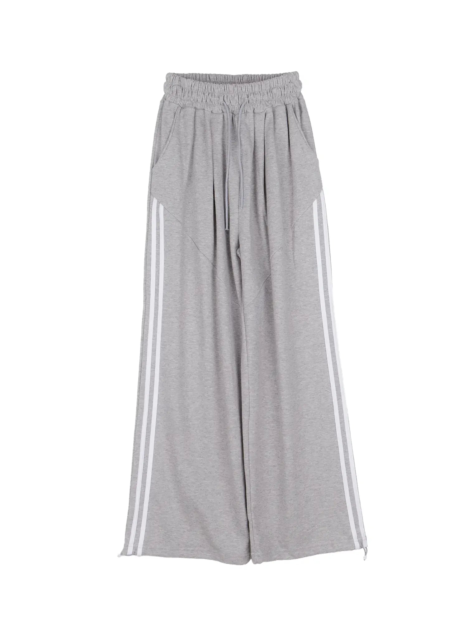 contrast-stripe-wide-pants-cs526 / Gray