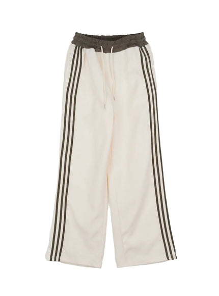 corduroy-wide-leg-sweatpants-cn521 / Light beige