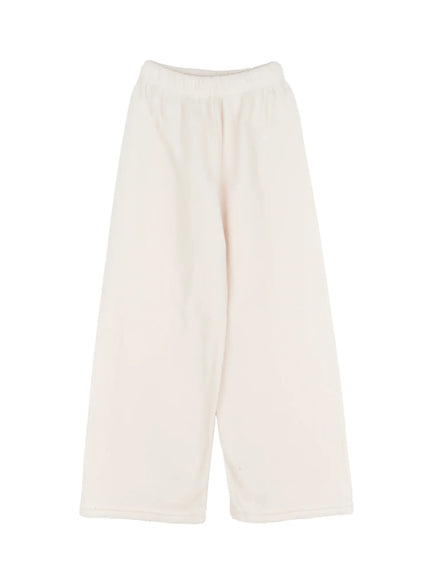 fleece-wide-leg-sweatpants-cj506 / Light beige