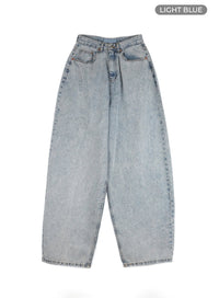 denim-washed-baggy-jeans-cu424 / Light blue