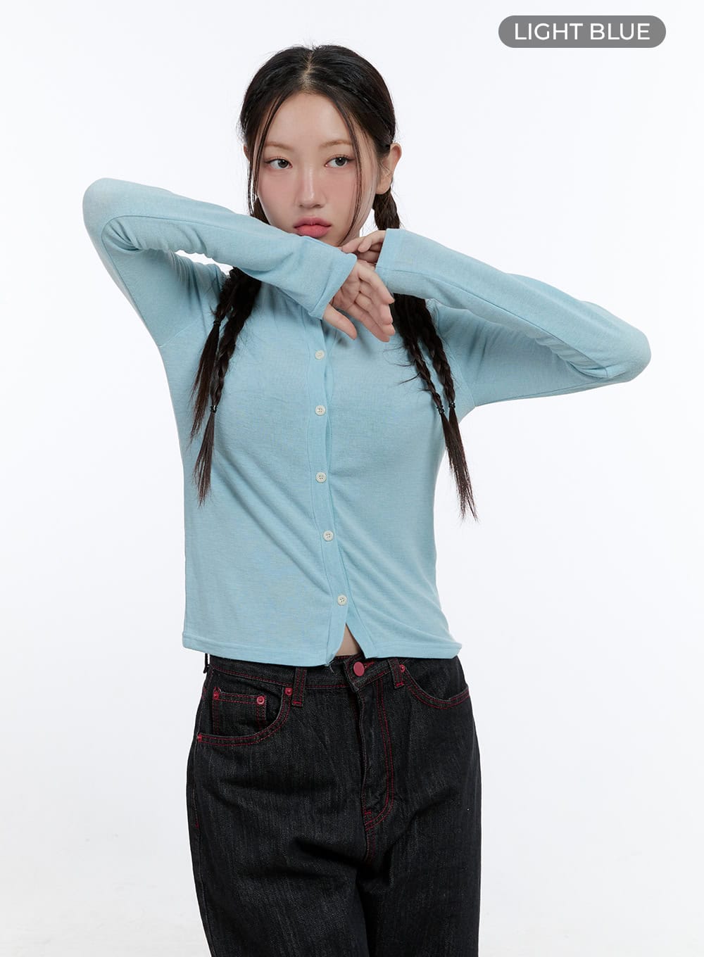 softtouch-rayon-cardigan-cs410 / Light blue