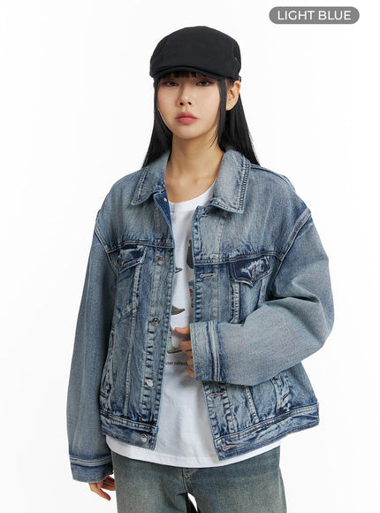 vintage-denim-jacket-unisex-cm407 / Light blue