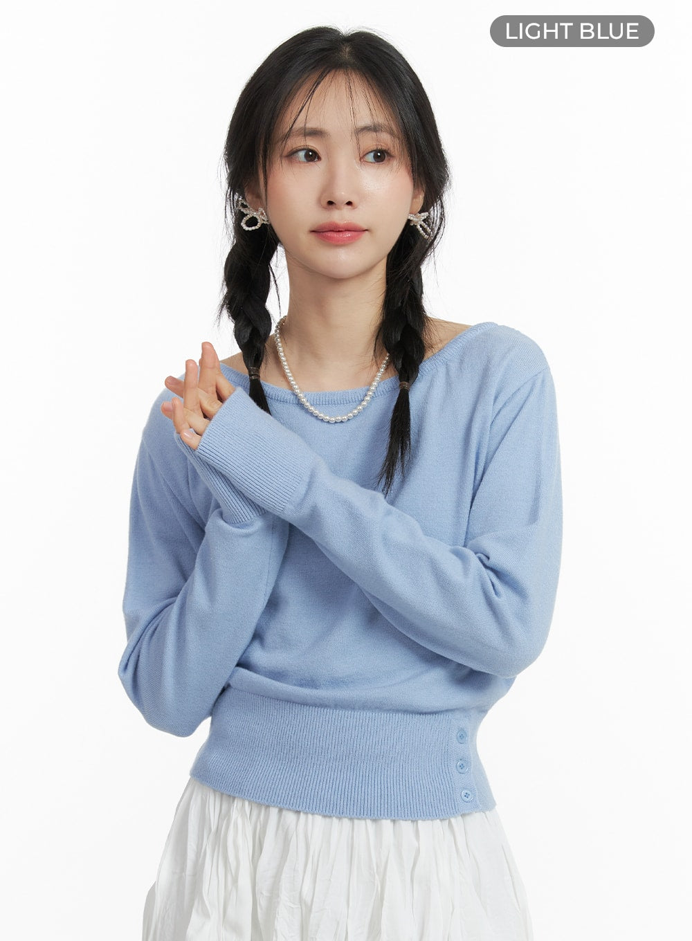cozy-knit-sweater-om408 / Light blue