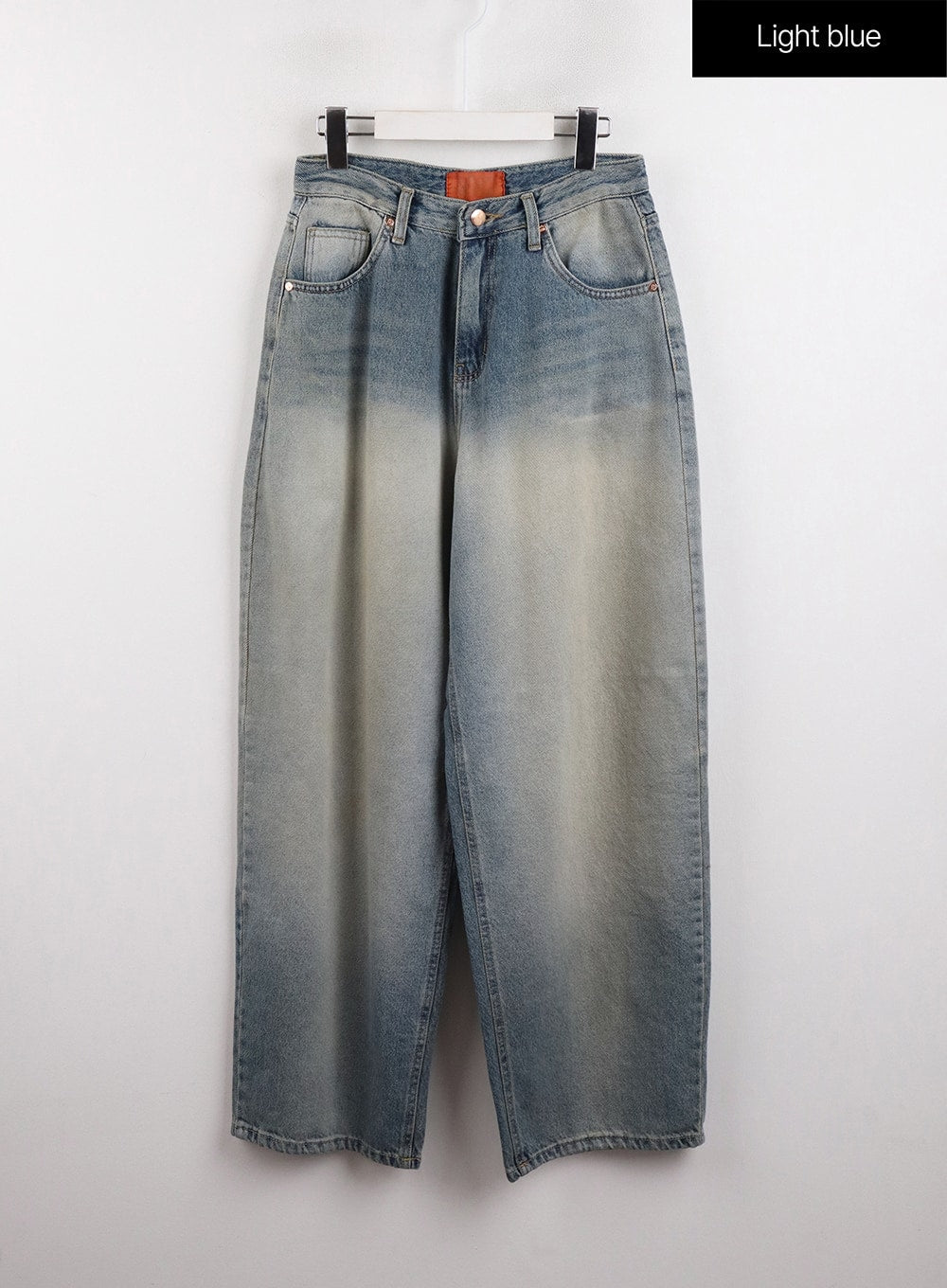 washed-wide-leg-jeans-cj418-1 / Light blue
