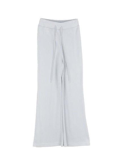casual-ribbed-bootcut-pants-cs504 / Light gray