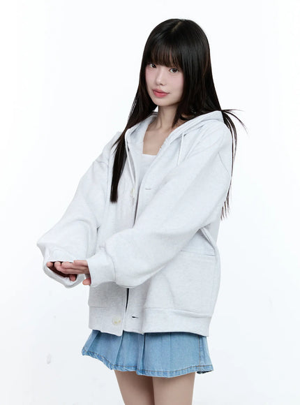 Oversized Buttoned Hoodie CG511
