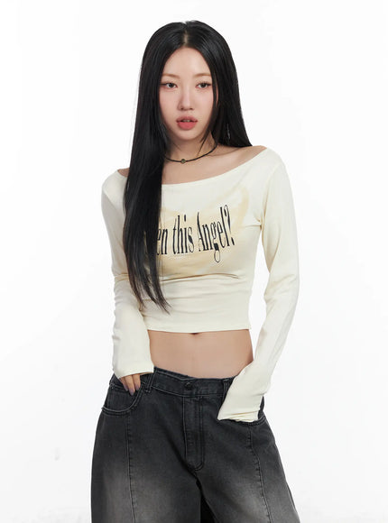 graphic-lettering-crop-top-cj530 / Light yellow