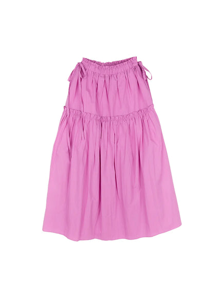 ribbon-tie-waist-maxi-skirt-cg512 / Pink