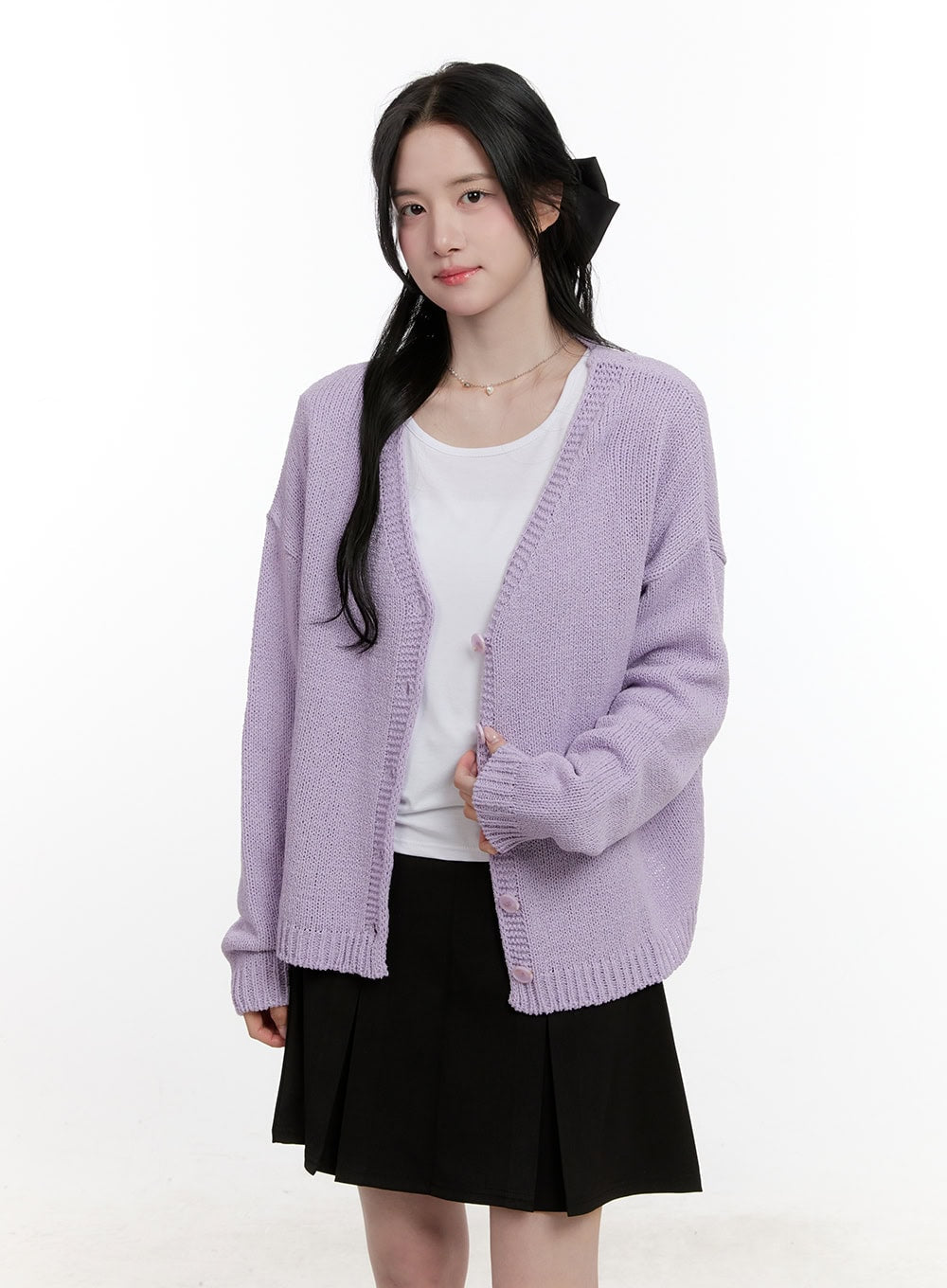 Classic Oversized V-Neck Cardigan CF527