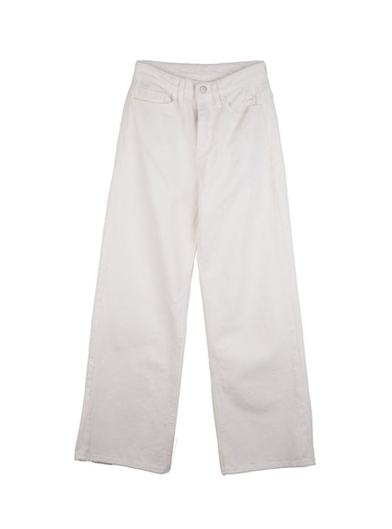 straight-fit-trousers-on408 / White