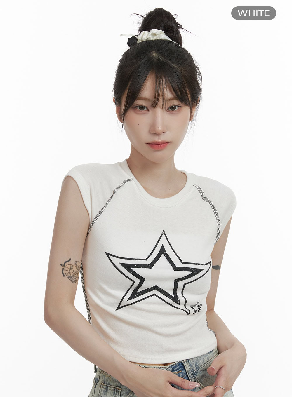 star-graphic-tee-oa426 / White