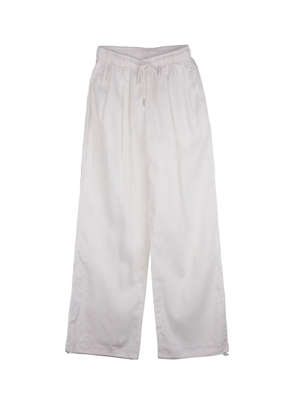 pintuck-adjustable-active-pants-cj531 / White