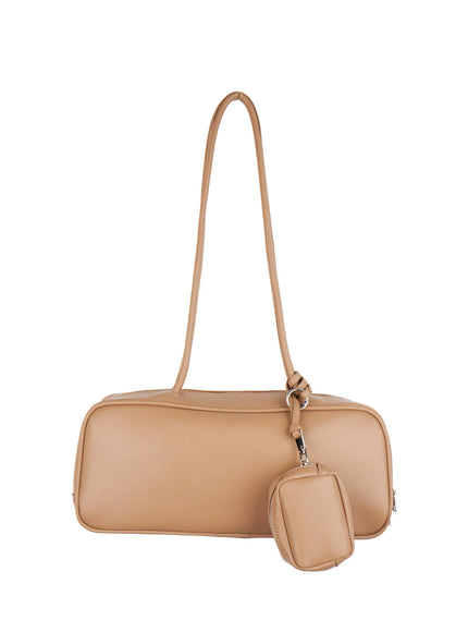 Square Shoulder Bag with Detachable Pocket CJ528