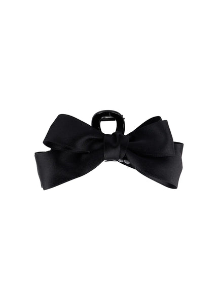 big-double-bow-claw-clip-f502 / Black