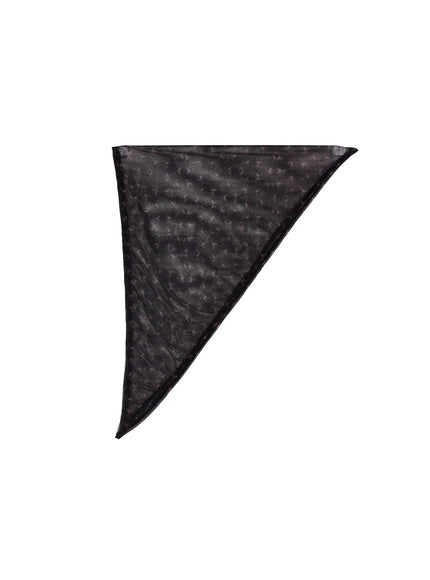 floral-sheer-kerchief-ca514 / Black
