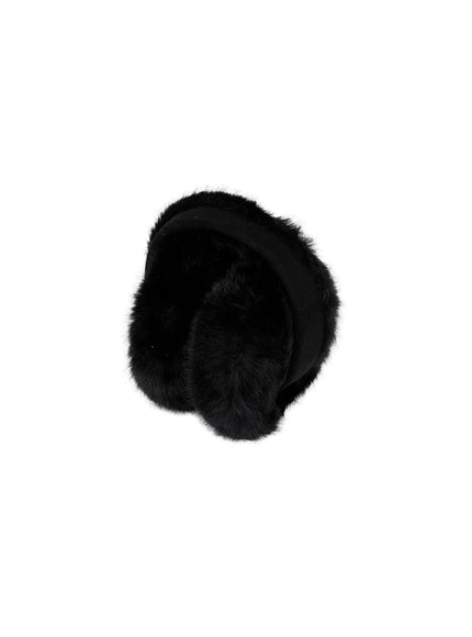 cozy-faux-fur-ear-warmers-cn524 / Black