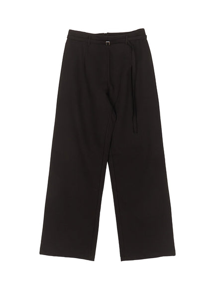 buckle-up-wide-fit-slacks-pants-cm511 / Black