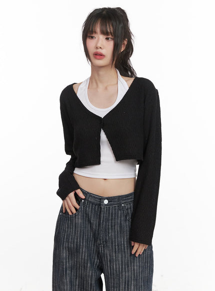 Cropped Knitted Cardigan CJ528