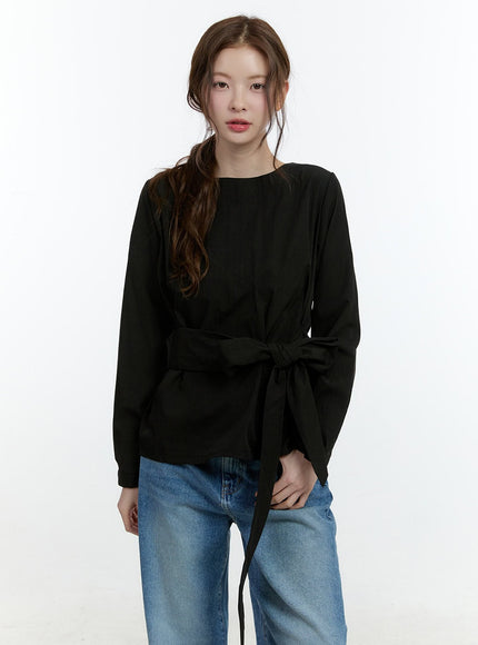 Ribbon Strap Loose-Fit Blouse CF503