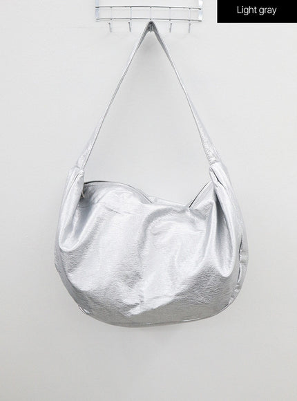 Faux Leather Half Moon Cross Body Bag OF310