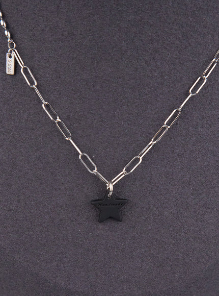 Black Stars Clip Necklace CJ521