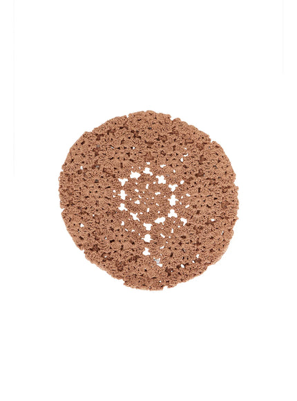 summer-crochet-beret-ca514 / Dark beige