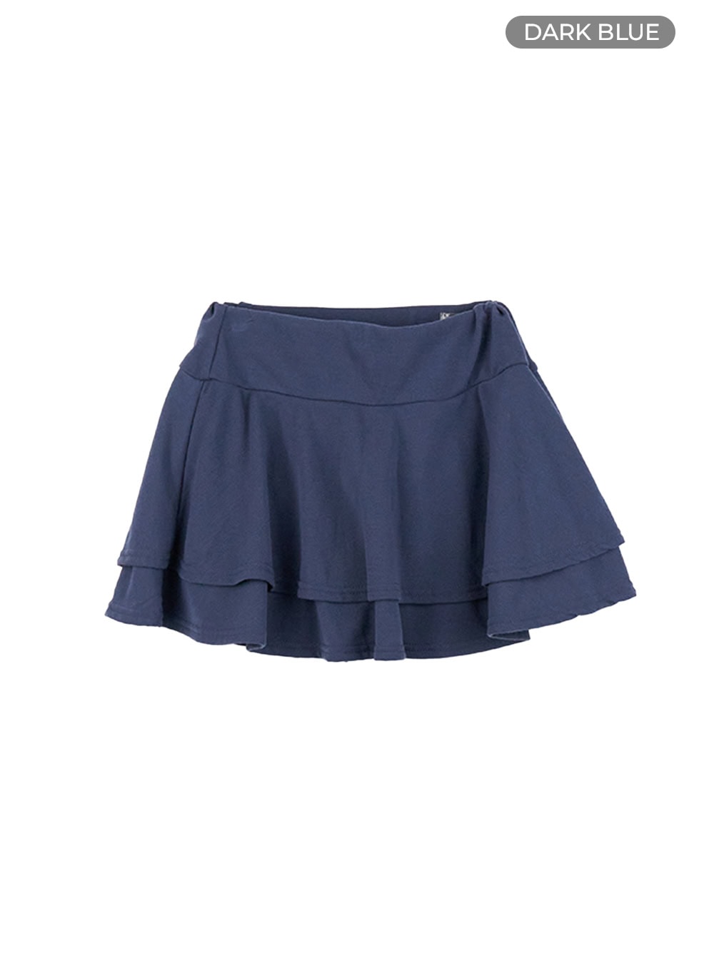chic-ruffle-band-mini-skirt-cs410 / dark blue