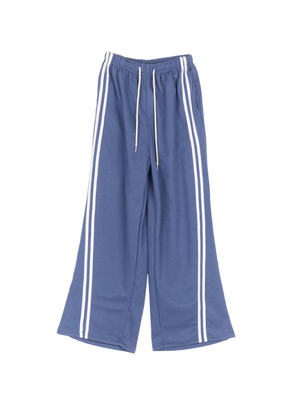 adjustable-striped-sweatpants-cf518 / Dark blue
